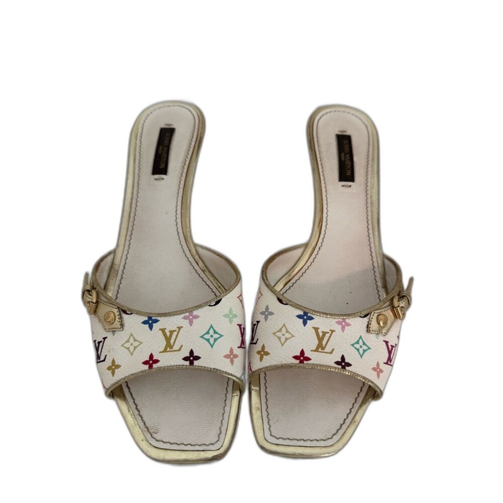 Louis Vuitton Murakami Monogram LV Kitten Heels EU 37.5 Vintage Y2K Authentic